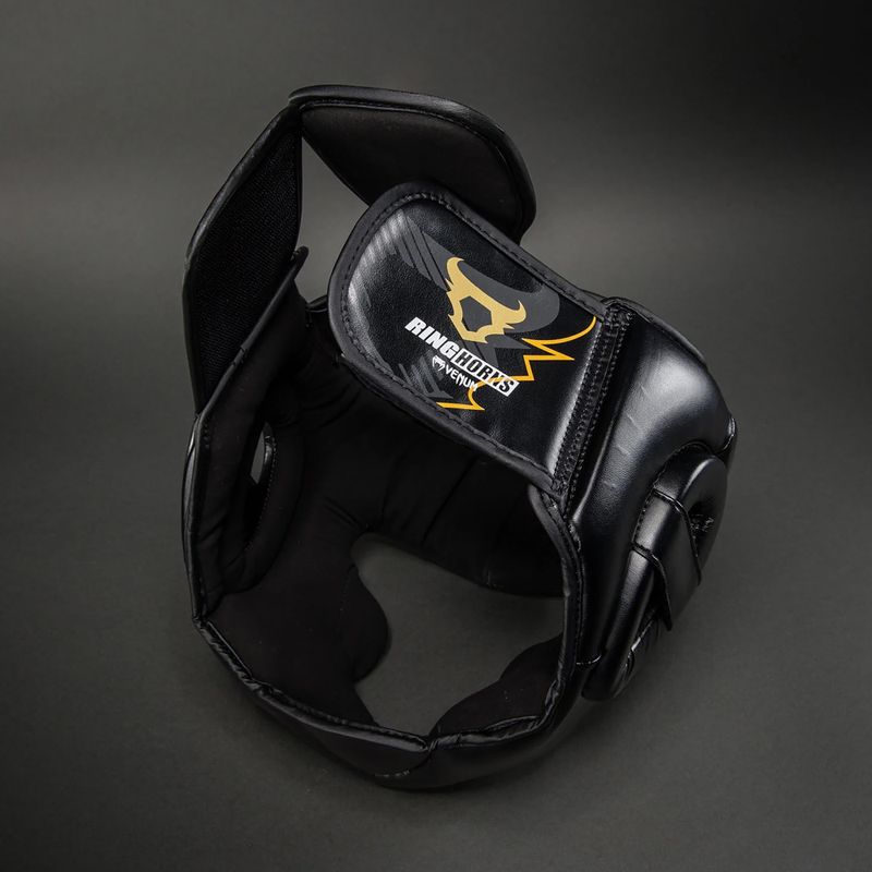 Шолом боксерський Venum Ringhorns Charger Headgear black/gold 6