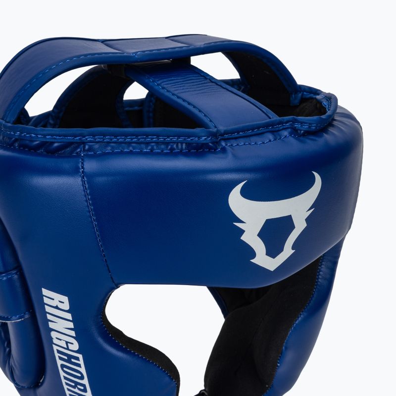 Шолом боксерський Venum Ringhorns Charger Headgear navy blue/red 4