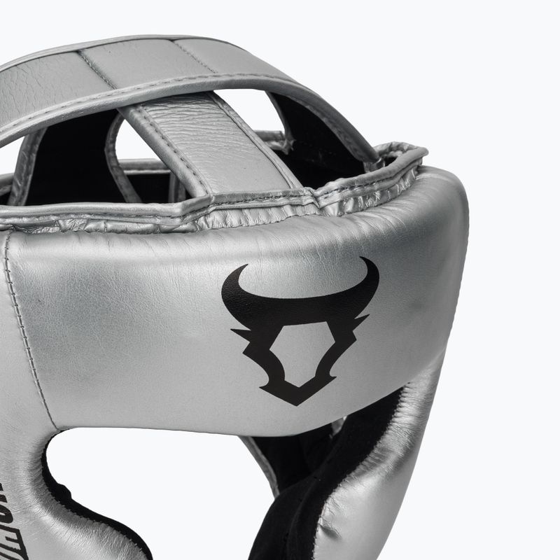 Шолом боксерський Venum Ringhorns Charger Headgear silver/black 4