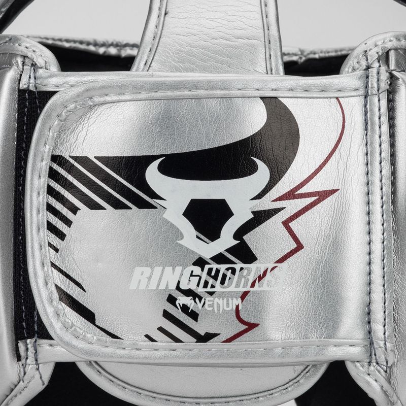 Шолом боксерський Venum Ringhorns Charger Headgear silver/black 5