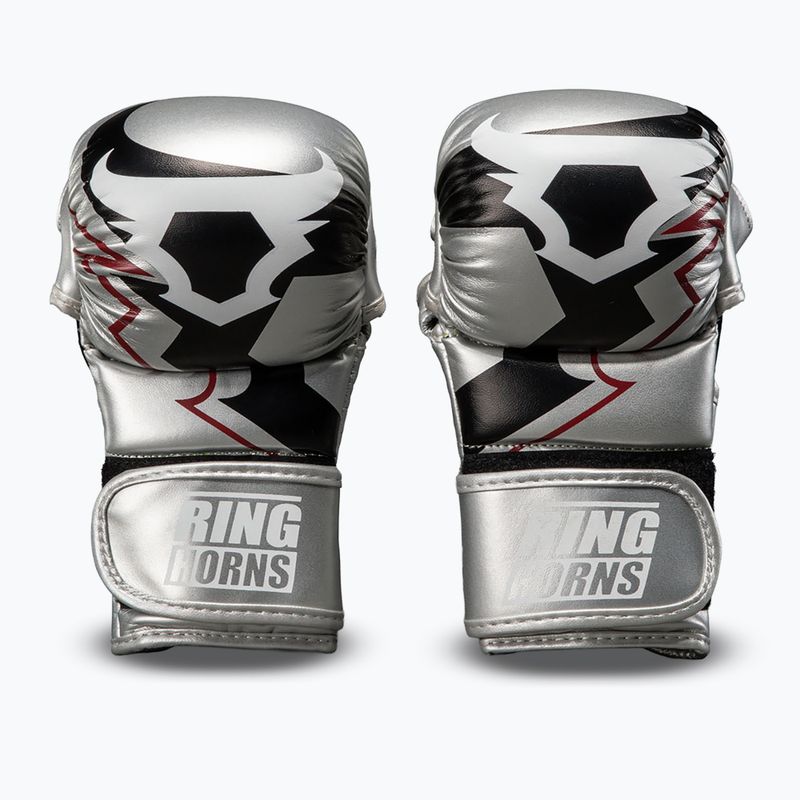 Рукавиці боксерські Venum Ringhorns Charger Boxing silver/black 2