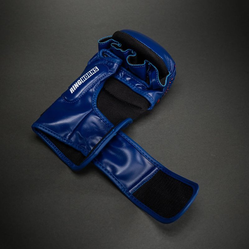 Рукавиці спарингові Venum Ringhorns Charger navy blue/red 4