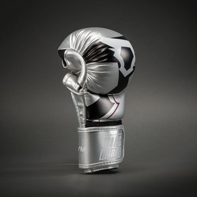Рукавиці спарингові Venum Ringhorns Charger silver/black 3