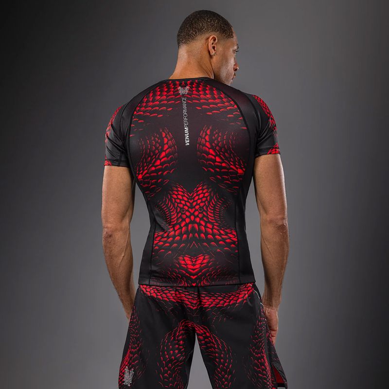 Рашгард чоловічий Venum Matupa Short Sleeve black/red/silver 2