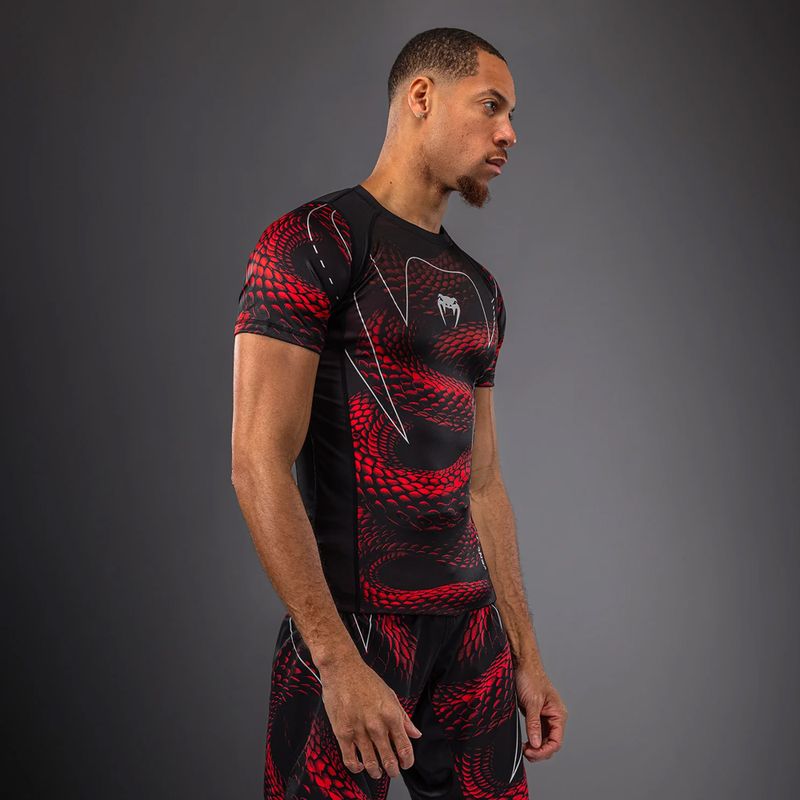 Рашгард чоловічий Venum Matupa Short Sleeve black/red/silver 3