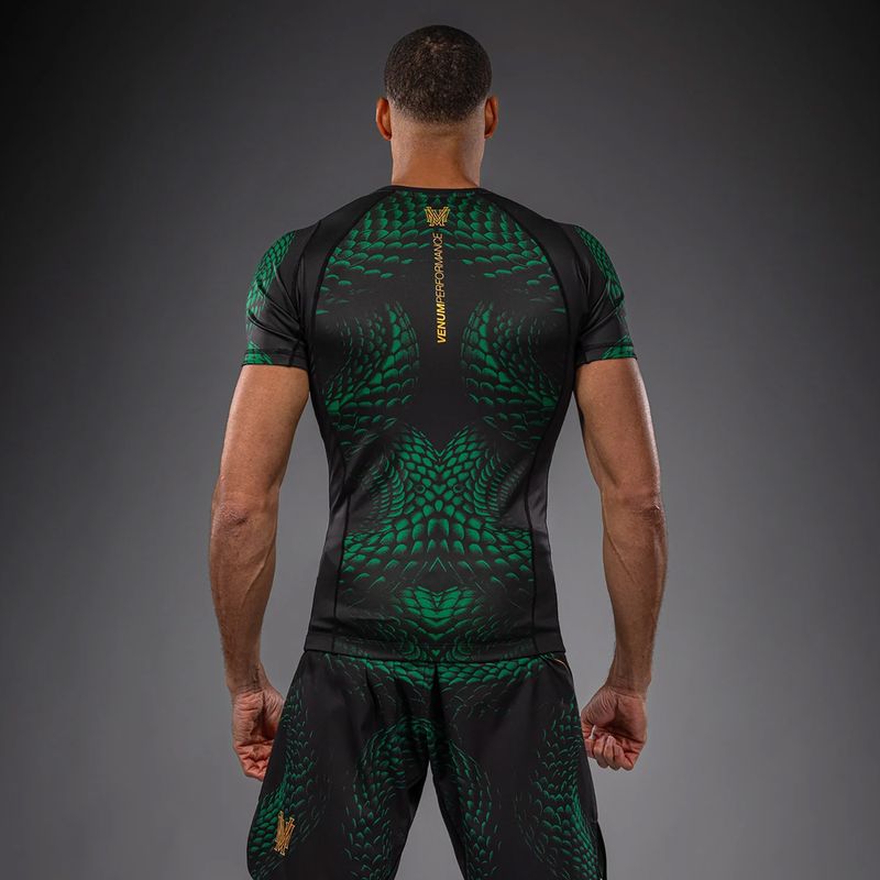 Рашгард чоловічий Venum Matupa Short Sleeve black/green/gold 2