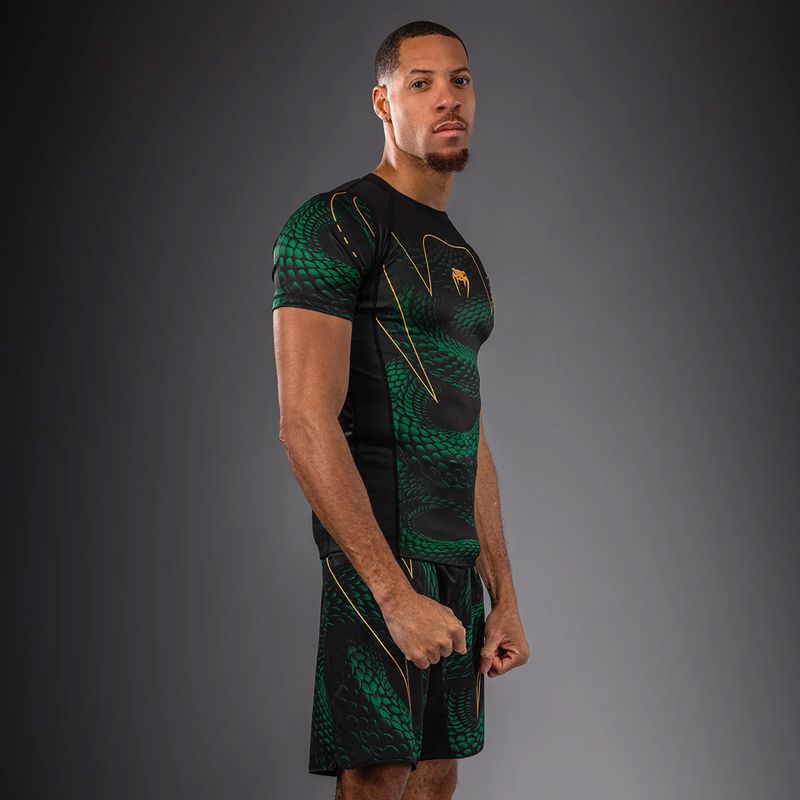 Рашгард чоловічий Venum Matupa Short Sleeve black/green/gold 3