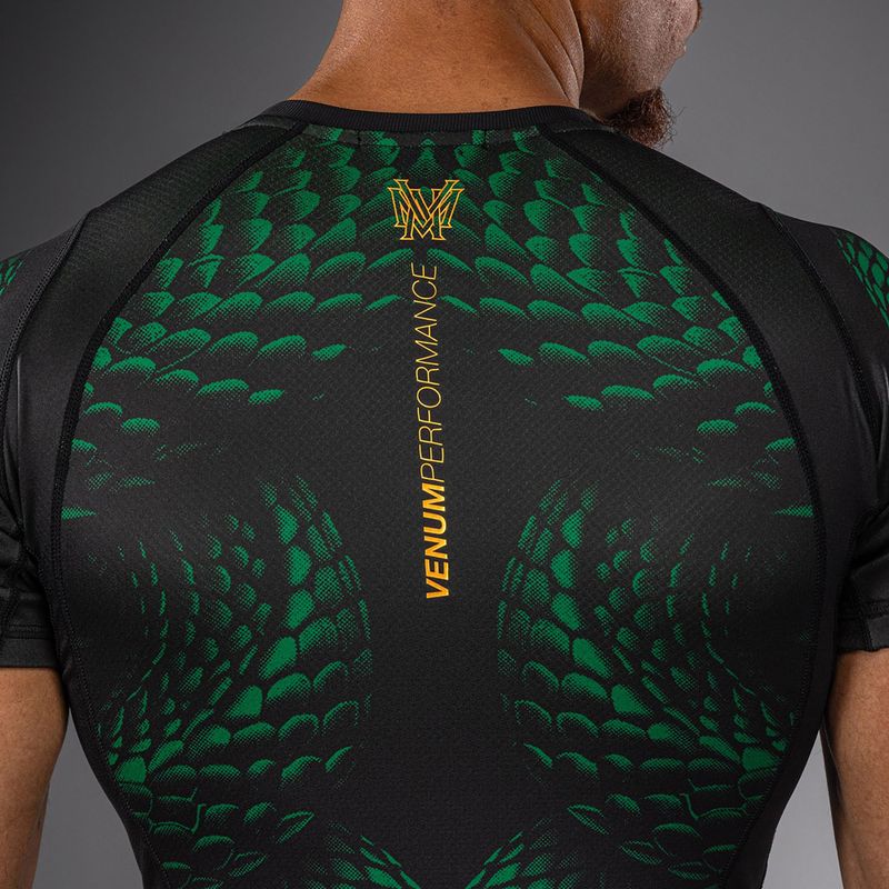 Рашгард чоловічий Venum Matupa Short Sleeve black/green/gold 5
