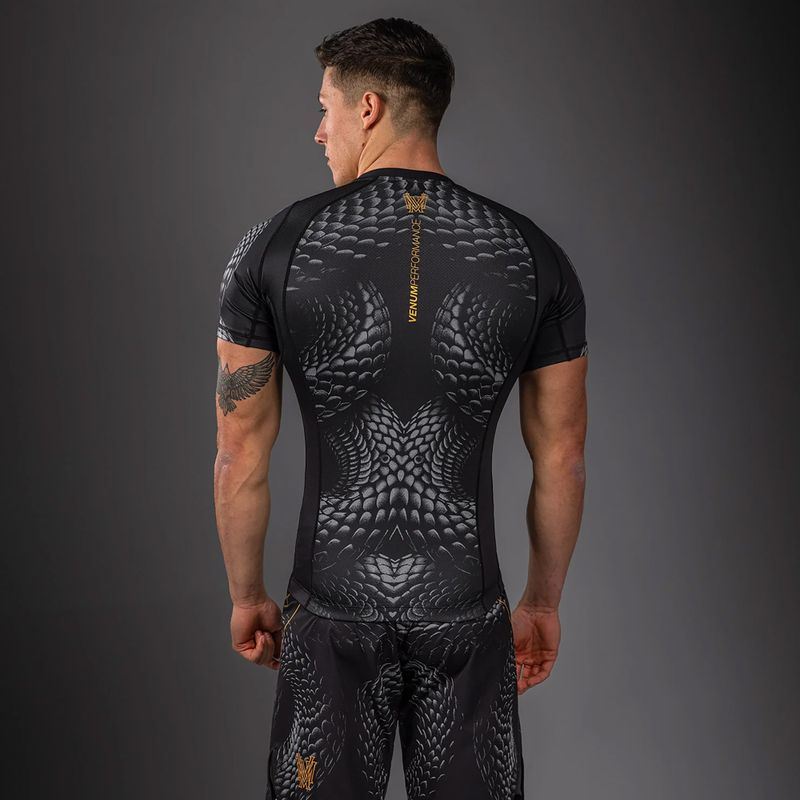 Рашгард чоловічий Venum Matupa Short Sleeve black/grey/gold 2