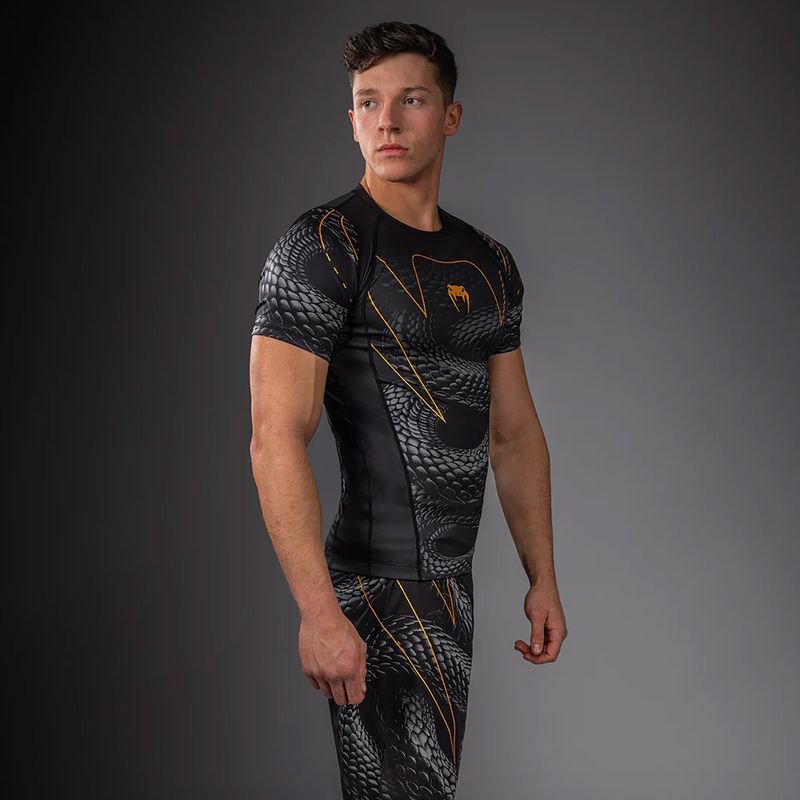 Рашгард чоловічий Venum Matupa Short Sleeve black/grey/gold 3