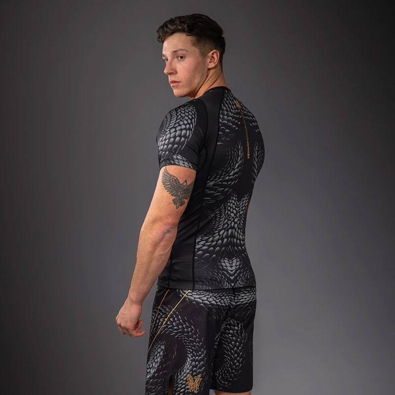 Рашгард чоловічий Venum Matupa Short Sleeve black/grey/gold 4