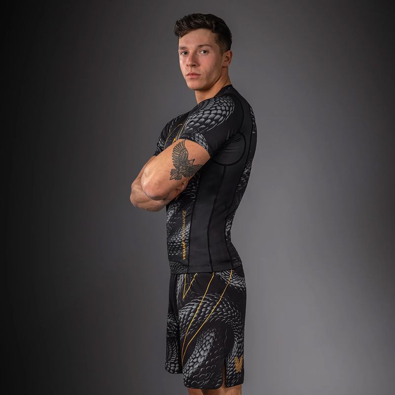 Рашгард чоловічий Venum Matupa Short Sleeve black/grey/gold 5