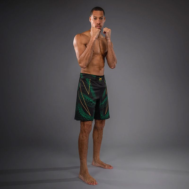 Шорти для тренувань чоловічі Venum Matupa Fightshorts black/green/gold 2