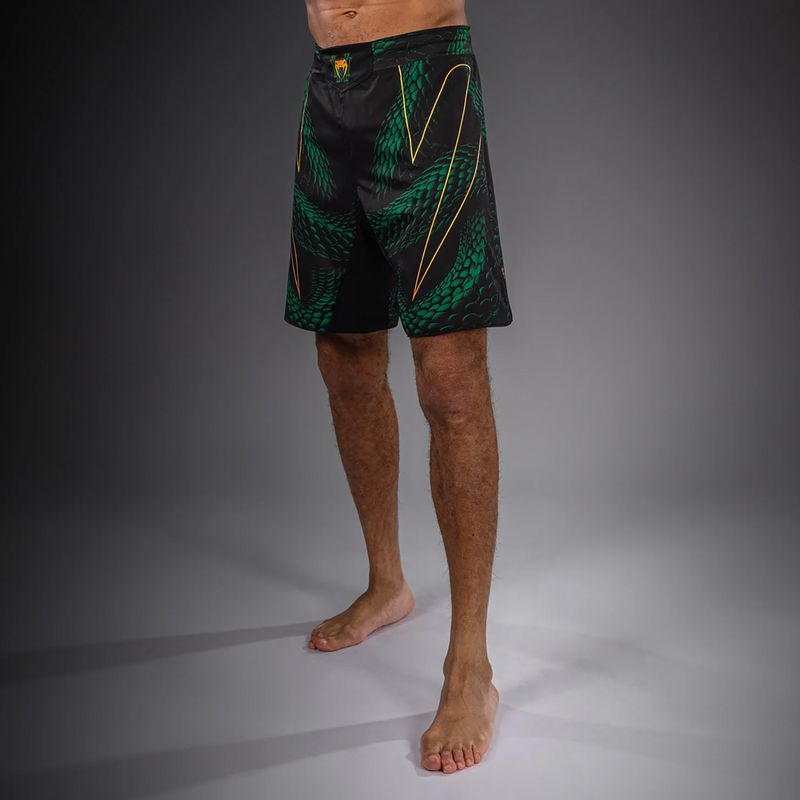 Шорти для тренувань чоловічі Venum Matupa Fightshorts black/green/gold 5