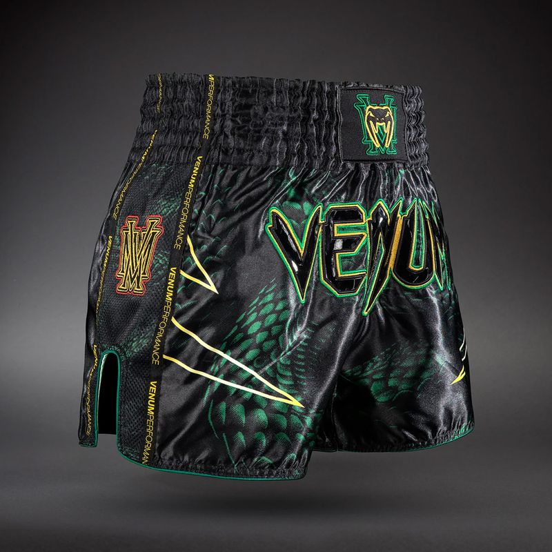 Шорти для тренувань чоловічі Venum Matupa Muay Thai black/green/gold 3
