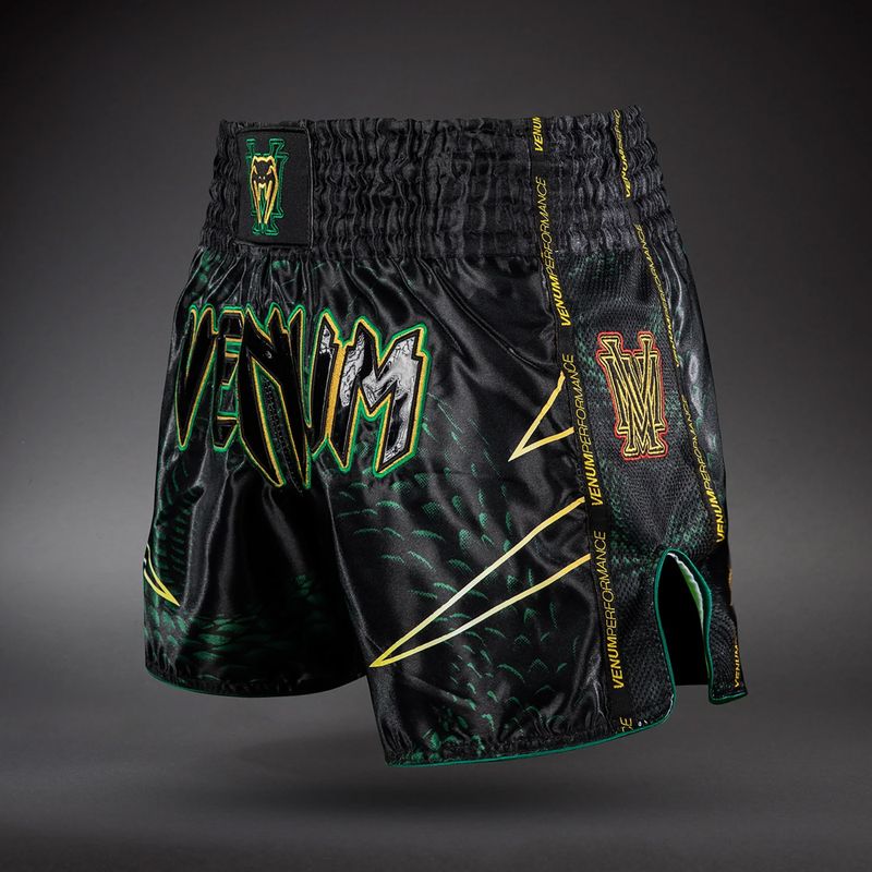 Шорти для тренувань чоловічі Venum Matupa Muay Thai black/green/gold 4