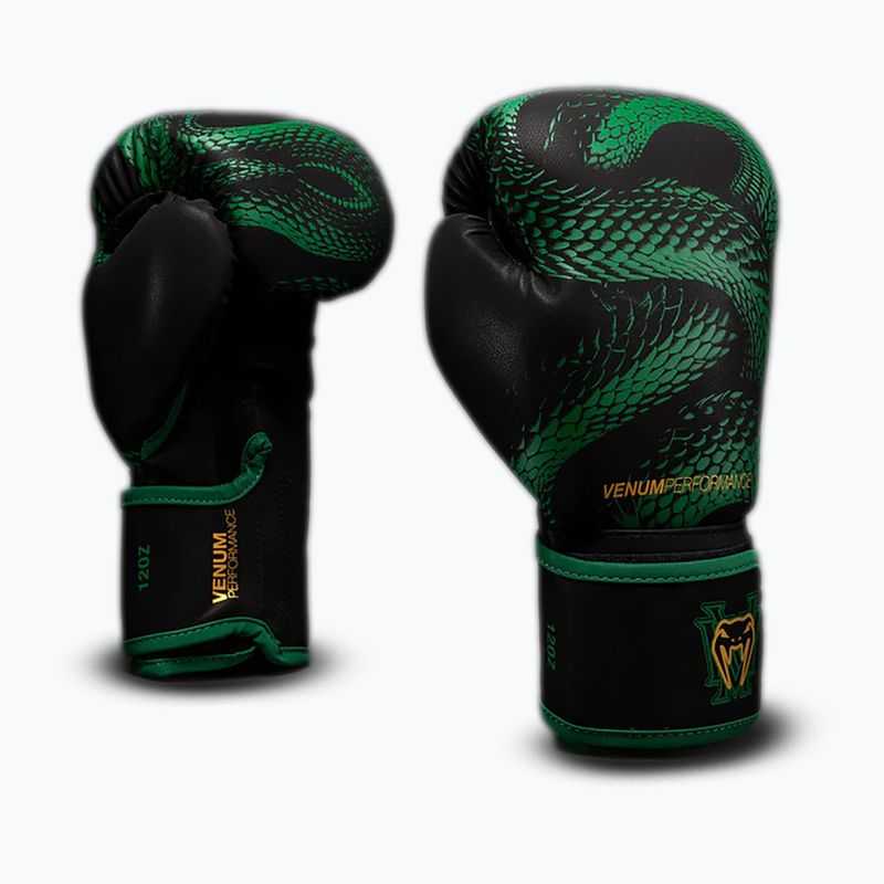 Рукавиці боксерські Venum Matupa Boxing black/green/gold 2