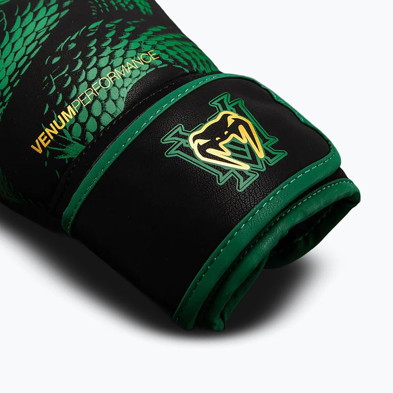 Рукавиці боксерські Venum Matupa Boxing black/green/gold 4