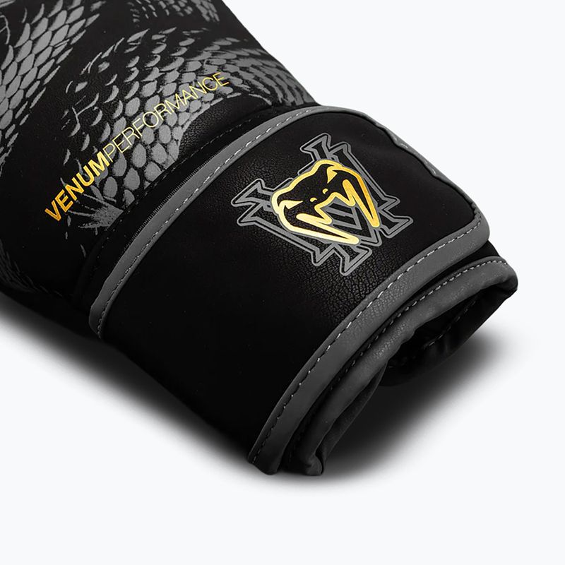Рукавиці боксерські Venum Matupa Boxing black/grey/gold 4