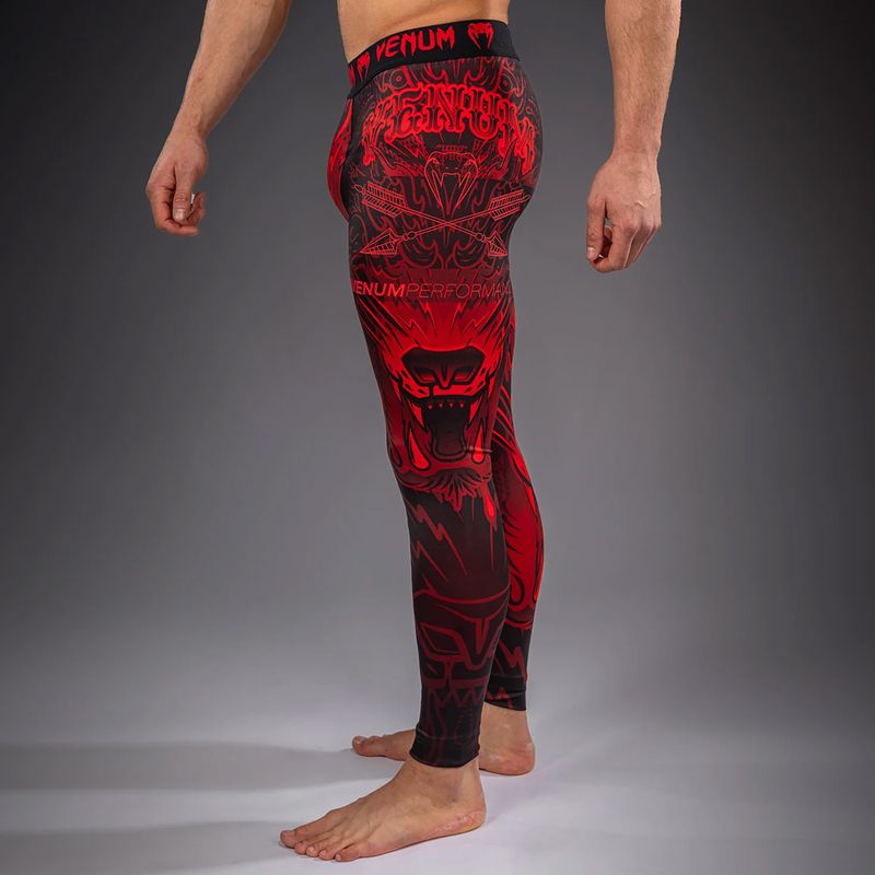 Легінси для тренувань чоловічі Venum Wolf Atak Spats black/red 4