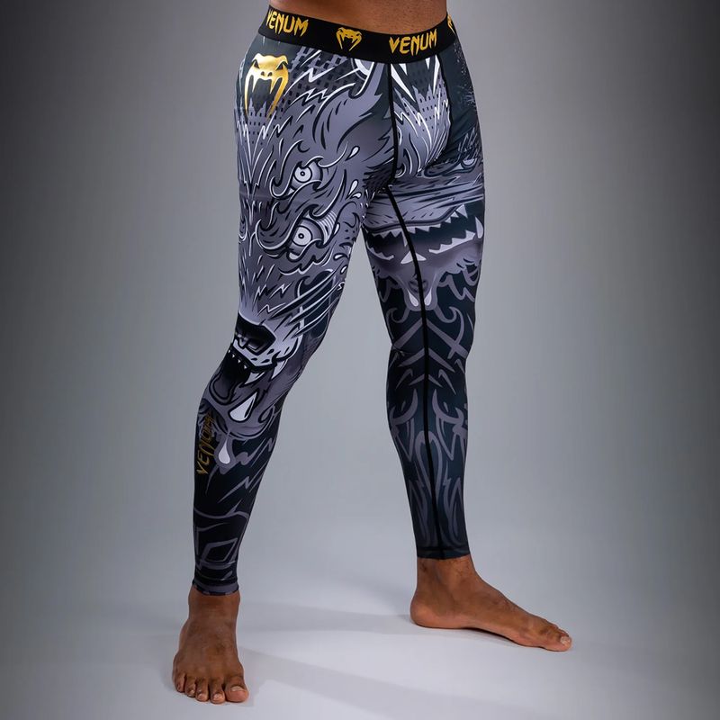 Легінси для тренувань чоловічі Venum Wolf Atak Spats black/grey 3