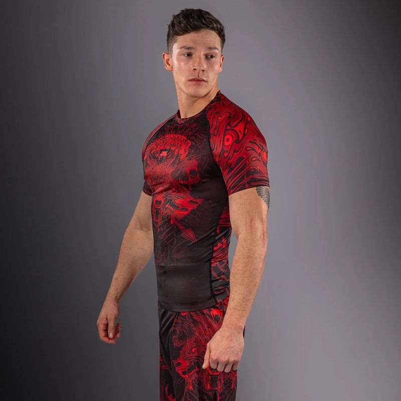 Рашгард чоловічий Venum Wolf Atak black/red 3