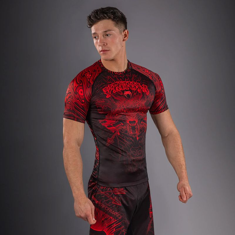 Рашгард чоловічий Venum Wolf Atak black/red 4