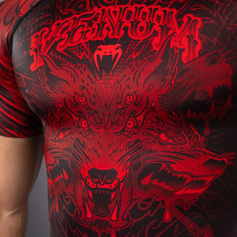 Рашгард чоловічий Venum Wolf Atak black/red 5
