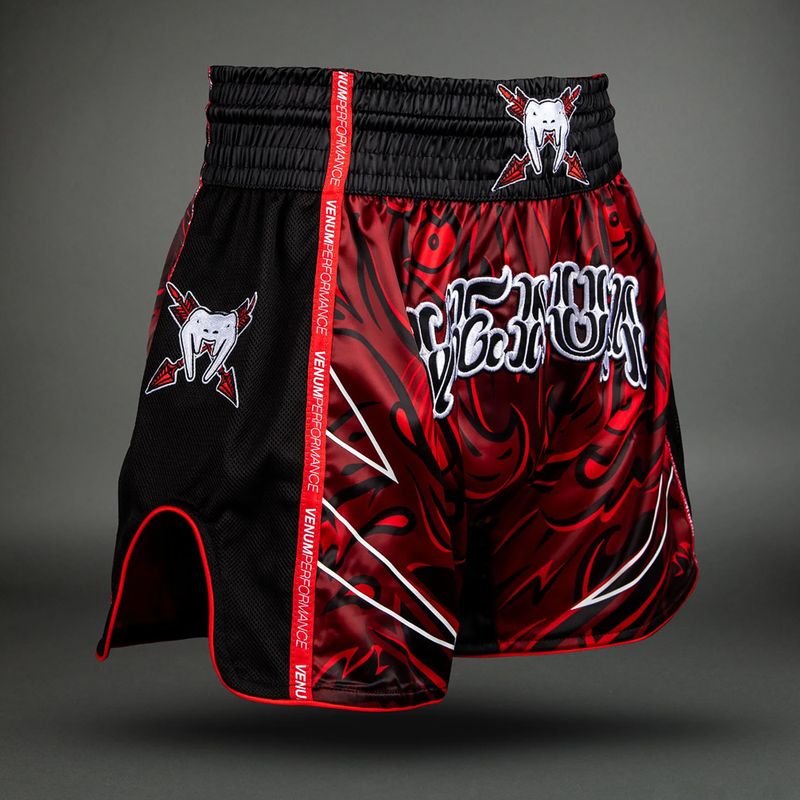 Шорти для тренувань чоловічі Venum Wolf Atak Muay Thai Shorts black/red 3