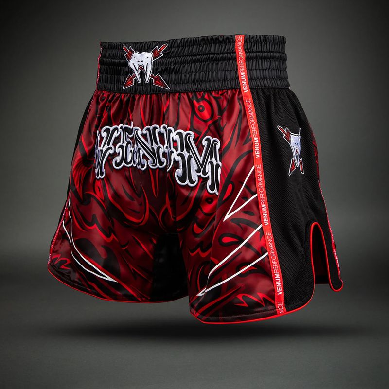 Шорти для тренувань чоловічі Venum Wolf Atak Muay Thai Shorts black/red 4