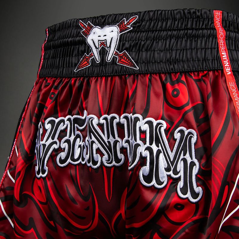 Шорти для тренувань чоловічі Venum Wolf Atak Muay Thai Shorts black/red 6