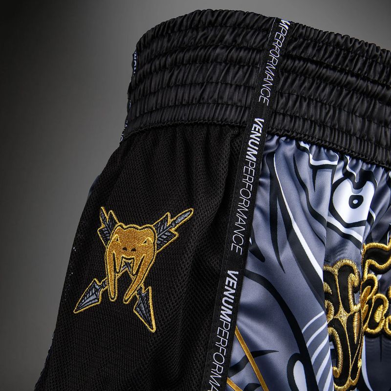 Шорти для тренувань чоловічі Venum Wolf Atak Muay Thai Shorts black/grey 5
