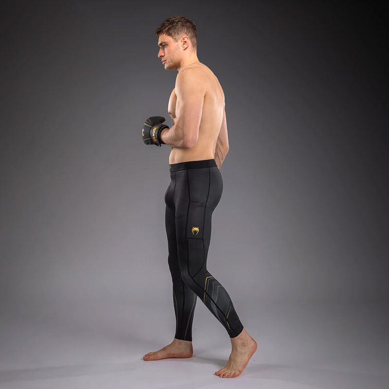 Легінси для тренувань чоловічі Venum Streamline Spats black/gold 4