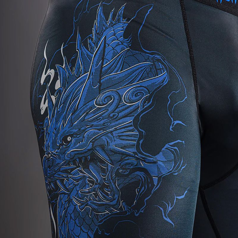 Легінси для тренувань чоловічі Venum Thunder Dragon Spats Black/Royal Blue 7