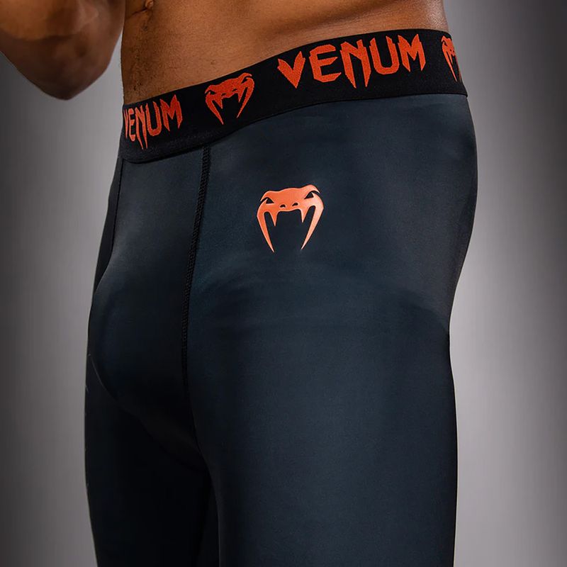 Легінси для тренувань чоловічі Venum Thunder Dragon Spats Black/Grey/Copper 6