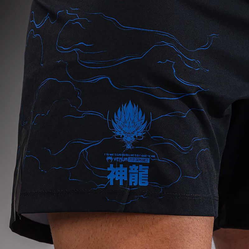 Шорти для тренувань чоловічі Venum Thunder Dragon Black/Royal Blue 7