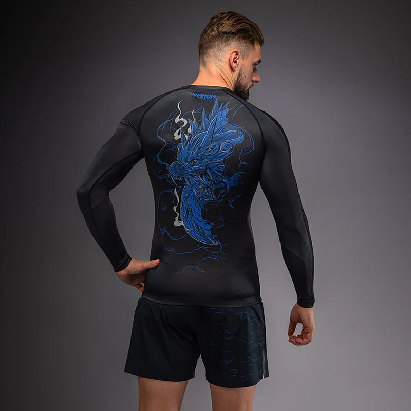 Рашгард з довгим рукавом Venum Thunder Dragon black/royal blue 2