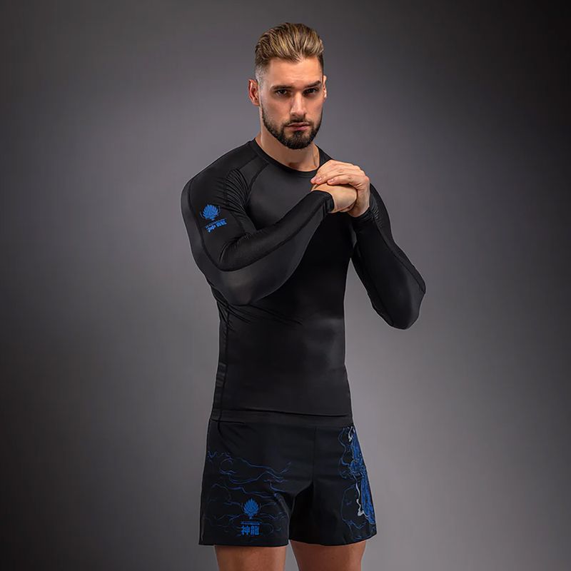 Рашгард з довгим рукавом Venum Thunder Dragon black/royal blue 3