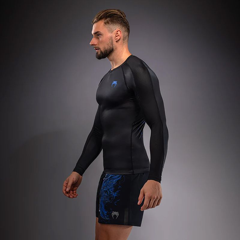 Рашгард з довгим рукавом Venum Thunder Dragon black/royal blue 4