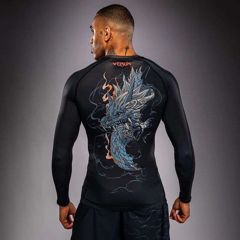 Рашгард з довгим рукавом Venum Thunder Dragon black/grey/copper 2