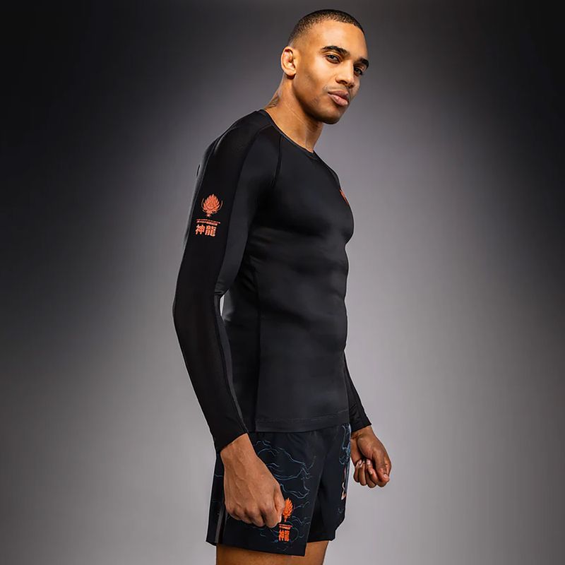 Рашгард з довгим рукавом Venum Thunder Dragon black/grey/copper 3