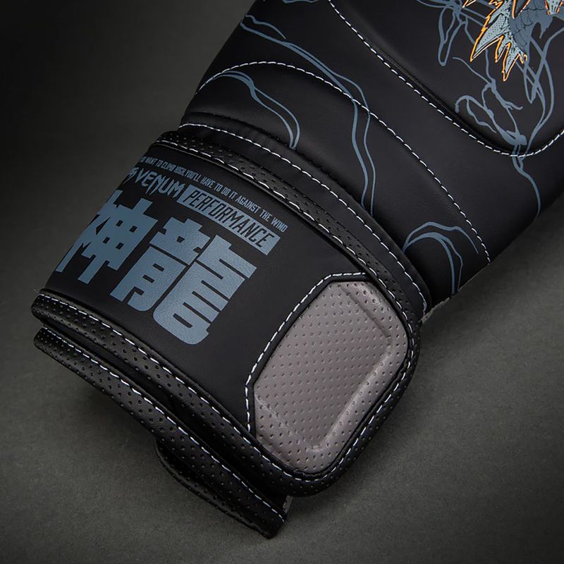 Рукавиці боксерські Venum Thunder Dragon Boxing black/grey/copper 3