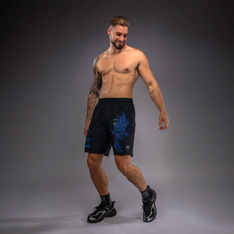 Шорти для тренувань чоловічі Venum Thunder Dragon Training Black/Royal Blue 2