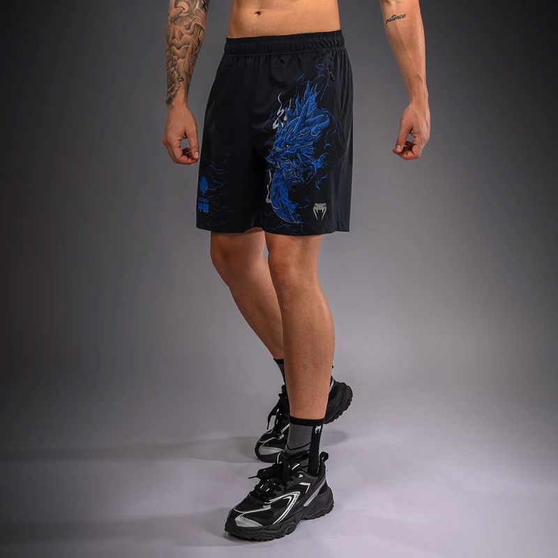 Шорти для тренувань чоловічі Venum Thunder Dragon Training Black/Royal Blue 5
