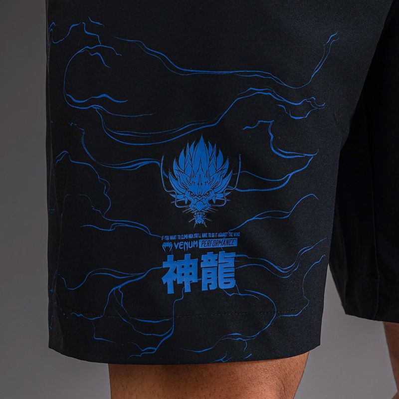 Шорти для тренувань чоловічі Venum Thunder Dragon Training Black/Royal Blue 7