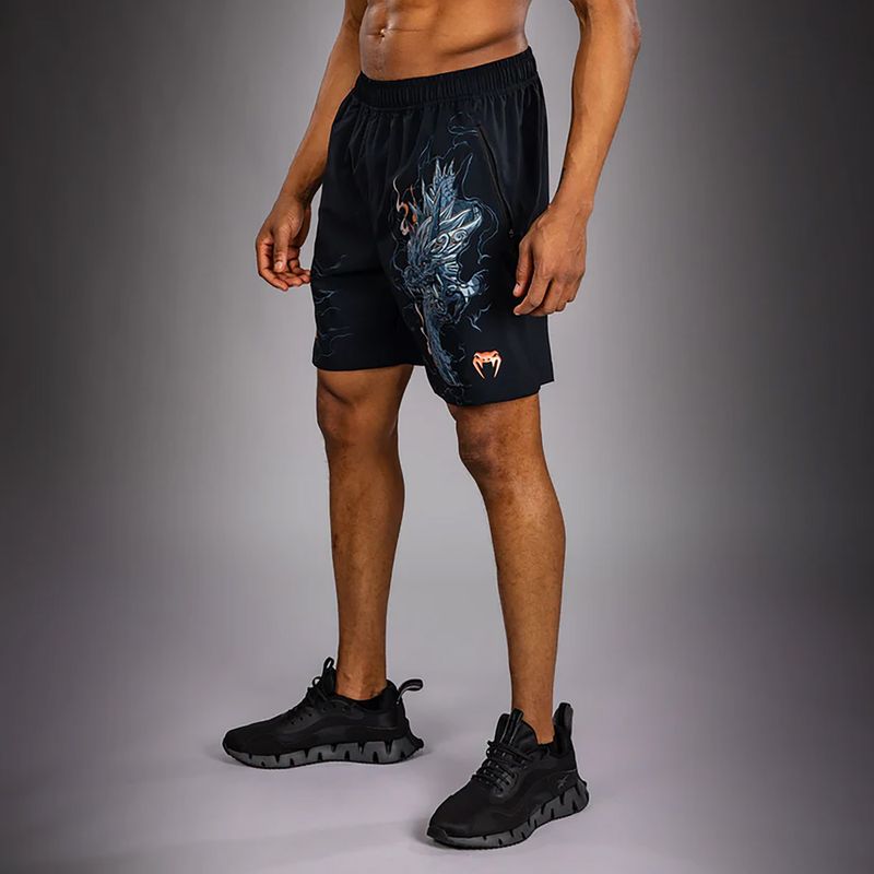 Шорти для тренувань чоловічі Venum Thunder Dragon Training Black/Grey/Copper 4