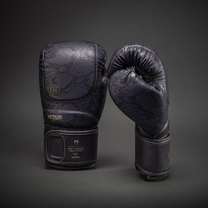 Рукавиці боксерські Venum Impact Evo Scales Boxing dark purple 2