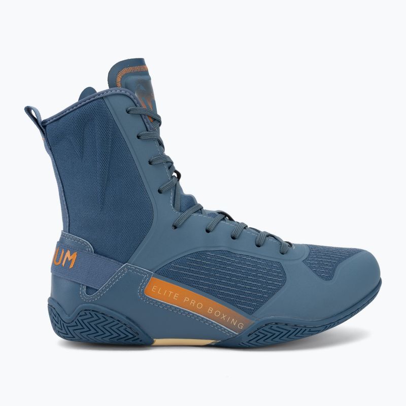Кросівки боксерські Venum Elite Neo Boxing steel blue/orange 2