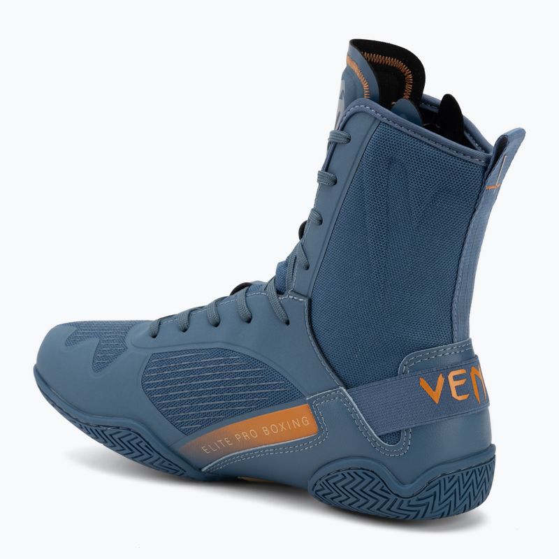 Кросівки боксерські Venum Elite Neo Boxing steel blue/orange 3