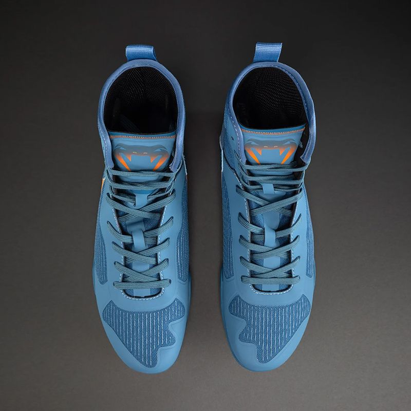 Кросівки боксерські Venum Elite Neo Boxing steel blue/orange 2